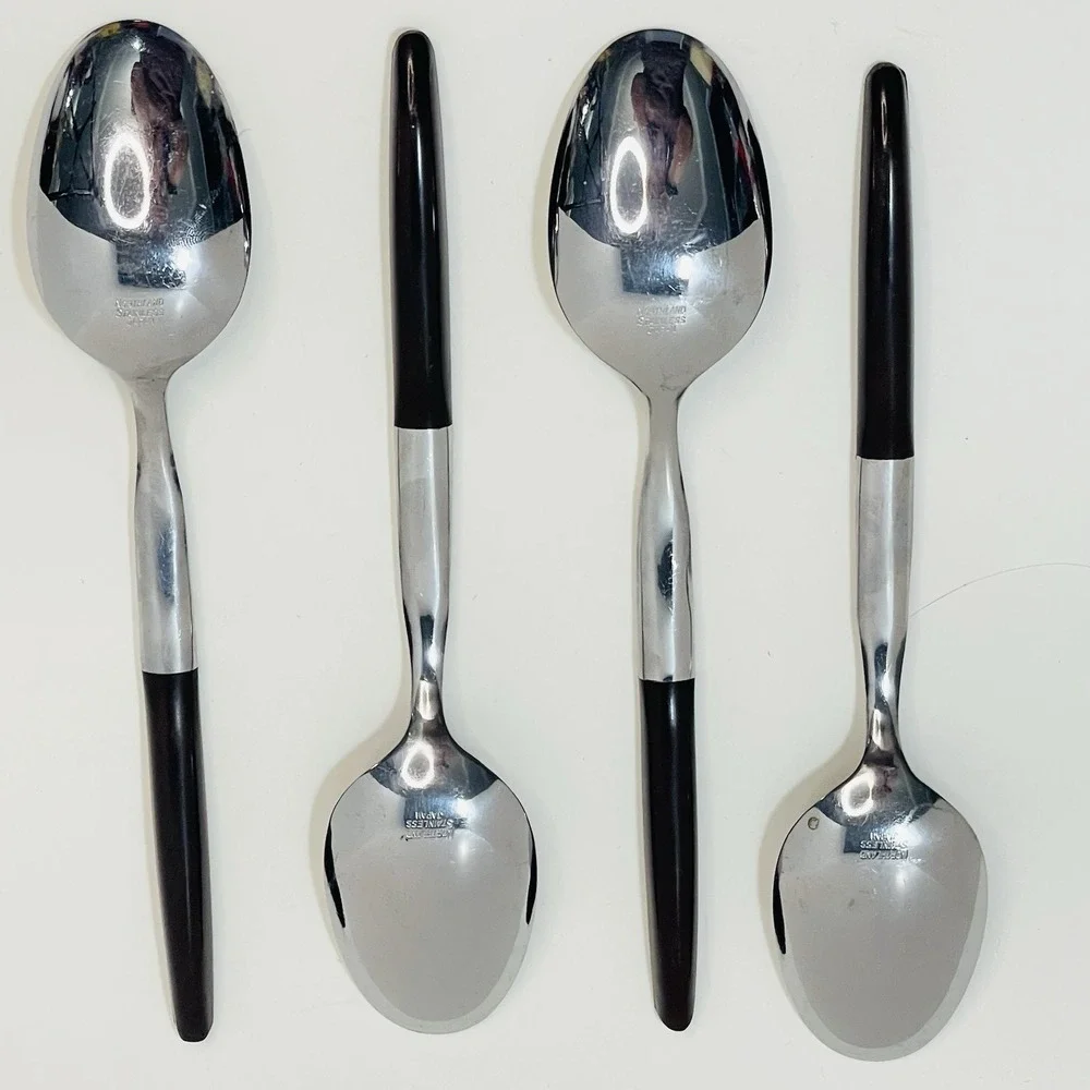 Oneida Northland NAPA‎ VALLEY Stainless Tablespoons Brown Handle Set Lot of 4